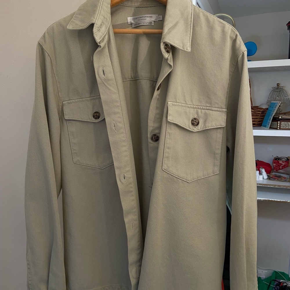 Simons Light Olive Shirt Jacket